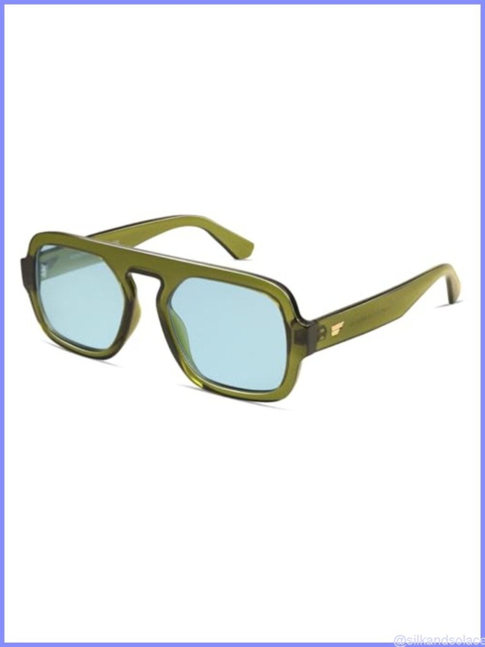 Retro Square Aviator Sunglasses UV400 Oversized Full Frame Unisex